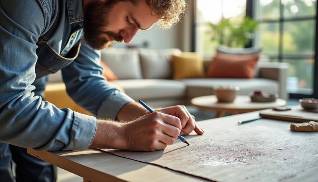 Guide du marouflage mural dans un salon moderne