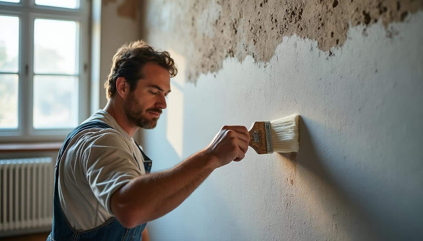 Techniques de marouflage mural sur support poreux