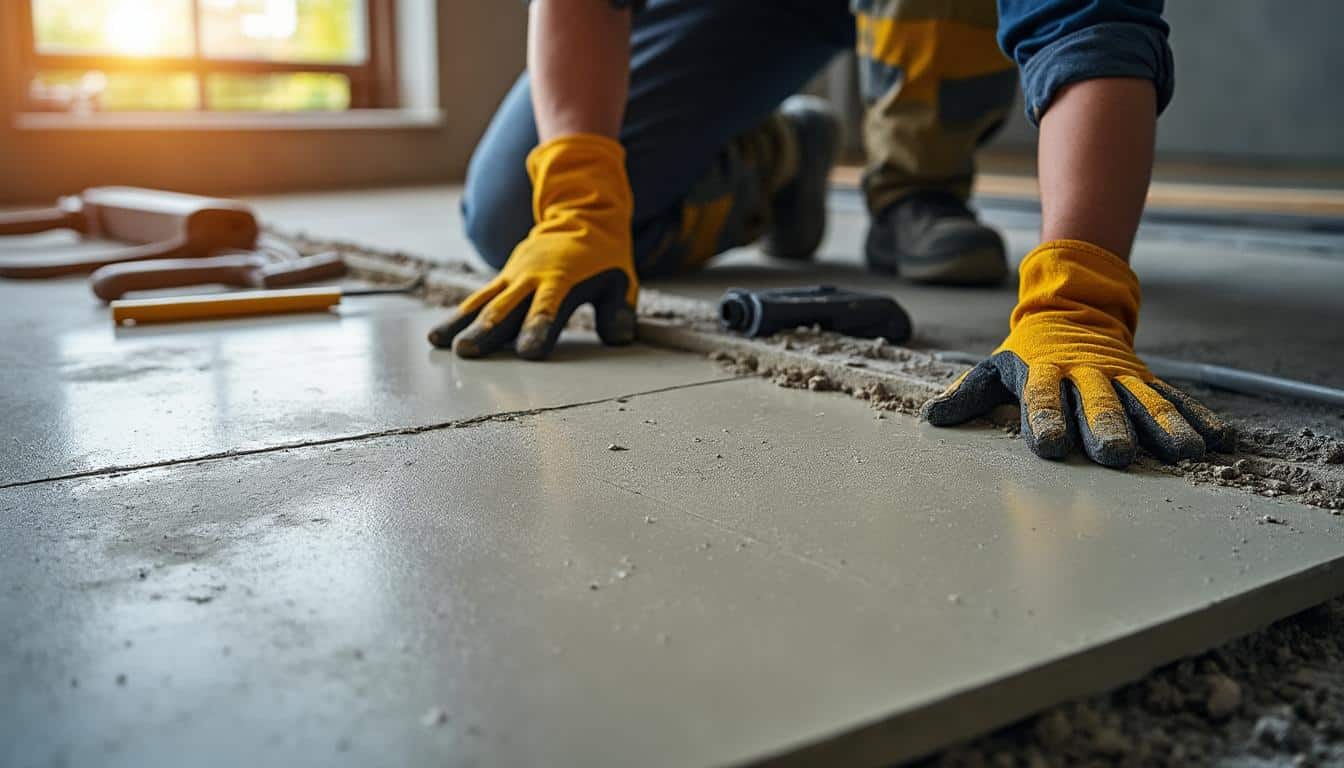 Comment poser une dalle en béton lors d'une rénovation ?