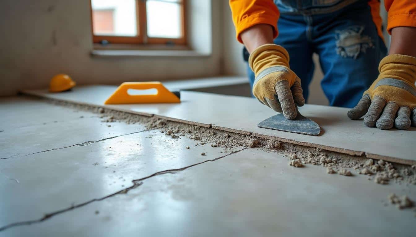 Préparer le sol avant la pose d'un carrelage sur dalle