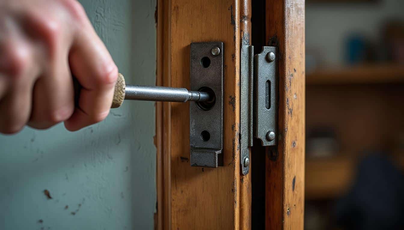 Réparer une poignée de porte efficacement à l'aide d'un tournevis pour la fixation