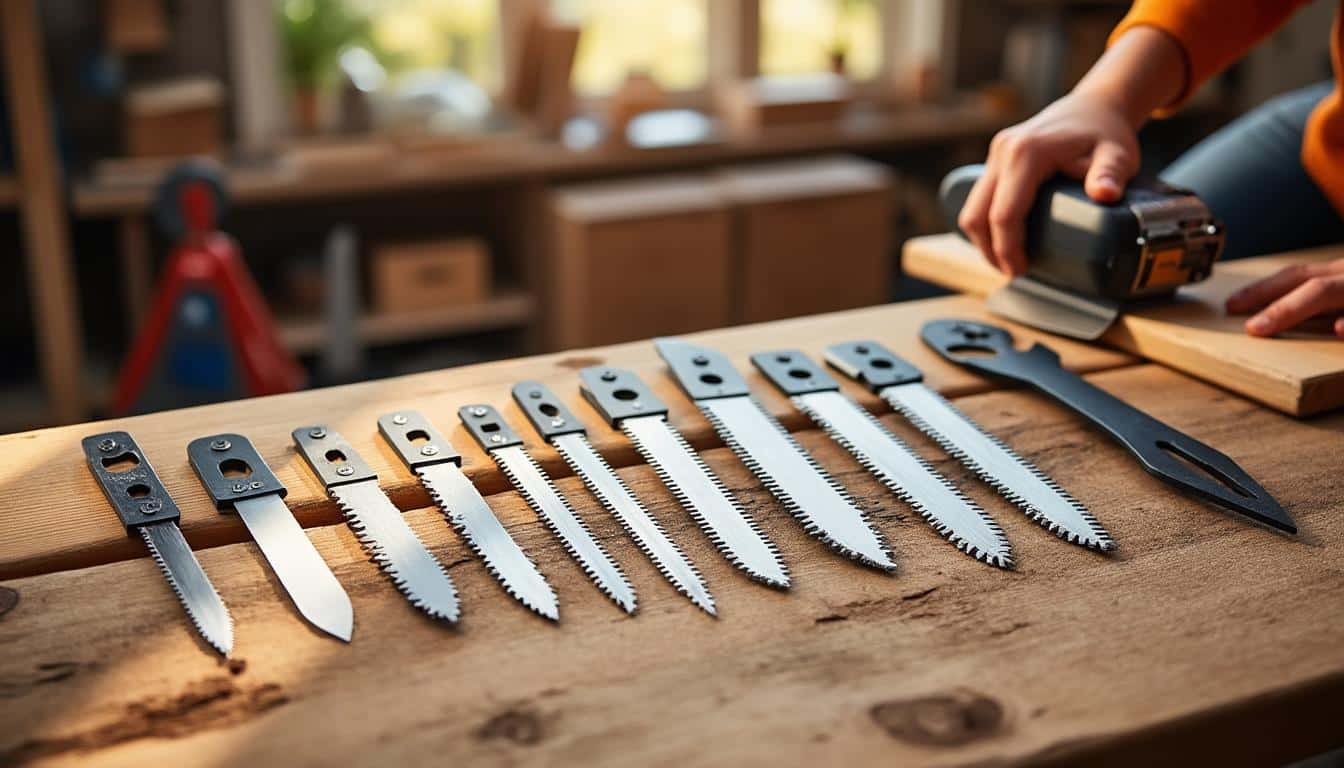 Illustration: Les différents types de lames adaptées aux scies sauteuses Black et Decker