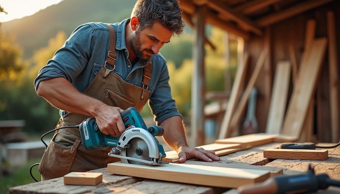 Scie circulaire Makita à batterie : puissance et précision sans fil