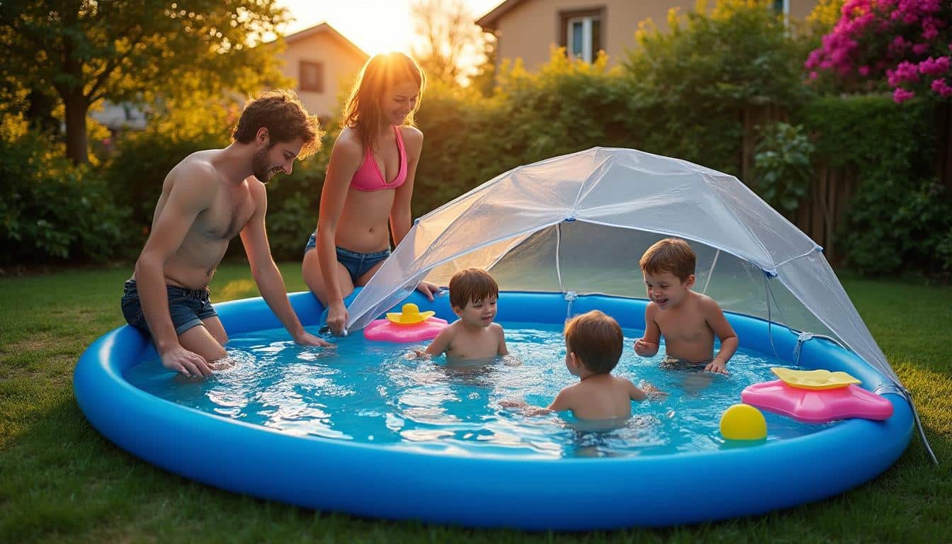 Illustration: Comprendre l’utilité d’un dôme pour couvrir sa piscine hors sol Intex