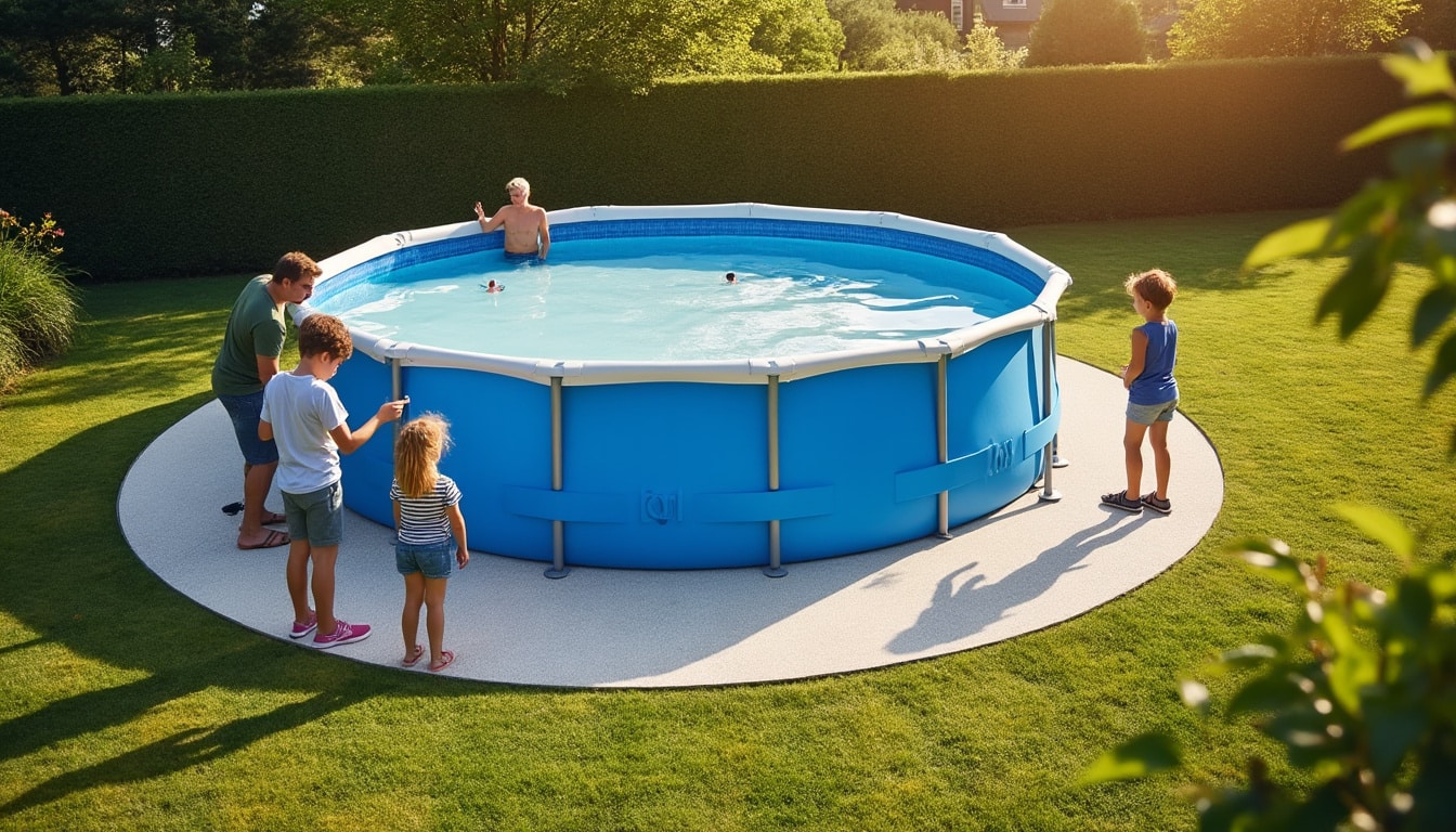 Illustration: Pourquoi opter pour un tapis de sol sous la piscine ?